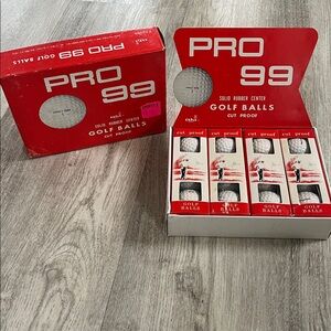 Vintage New in Box Pro 99 Golf Balls and display boxes 12 golf balls